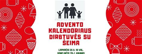 Šeima kartu gaminanti advento kalendorių su sveikais užkandžiais
