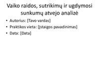 Diagrama, rodanti vaiko raidos sutrikimų diagnostikos ir pagalbos etapus