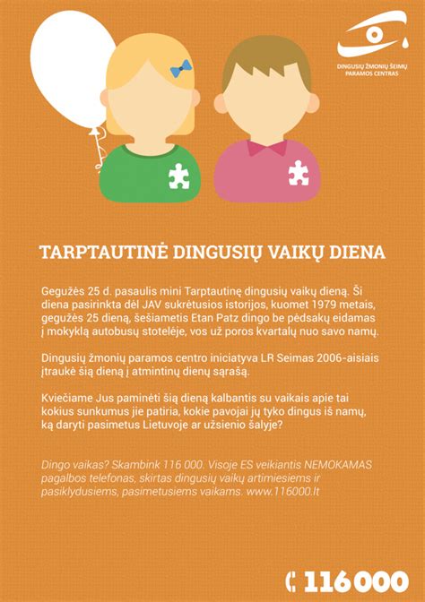 Dingusių vaikų amžiaus pasiskirstymas