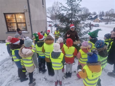 vaikai dainuoja prie papuoštos kalėdinės eglutės