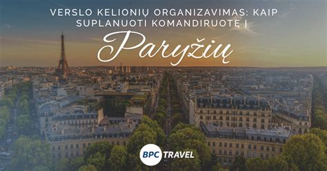 kelionės į Prancūziją organizavimas