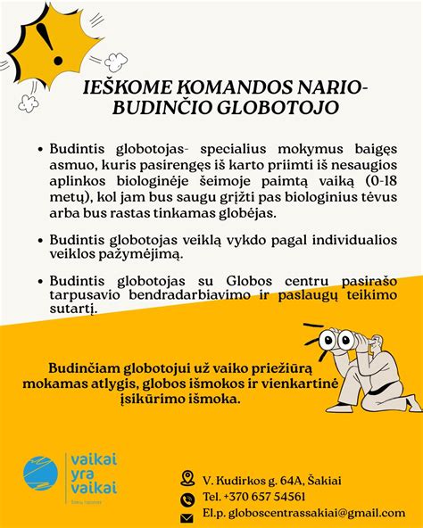 Budintis globėjas su globotiniu