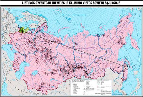 tremties ir deportacijų žemėlapis