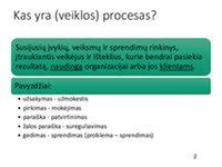 Konsultacinės veiklos procesų schema