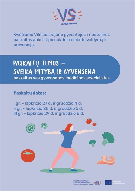 Infografika apie diabeto prevenciją ir diagnostiką