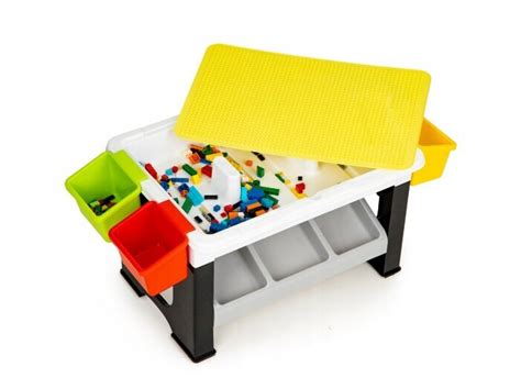vaikiškas LEGO stalas su daiktadėžėmis