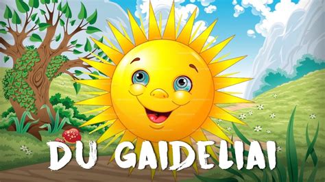 natų lapas su dainele Du gaideliai