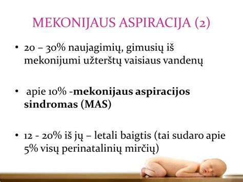 Mekonio aspiracijos sindromas: mechanizmas