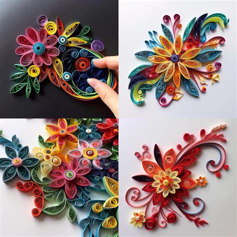 Quilling technikos gėlės