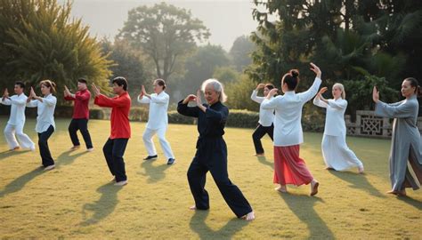 Įvairių Tai Chi stilių iliustracija