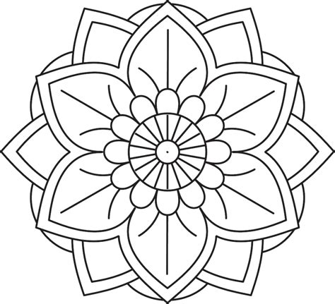 Paprasta mandala vaikų spalvinimui