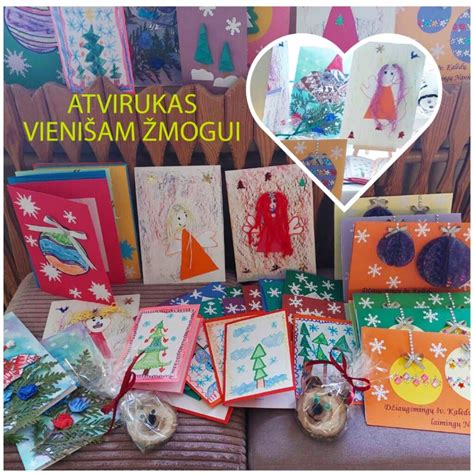 vaikai gaminantys atvirukus