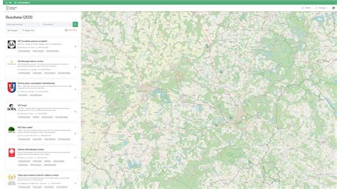Žemėlapis su pažymėtomis socialinės pagalbos įstaigomis Vilniuje