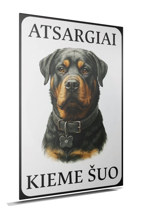 Įspėjamasis ženklas „Atsargiai - šuo“