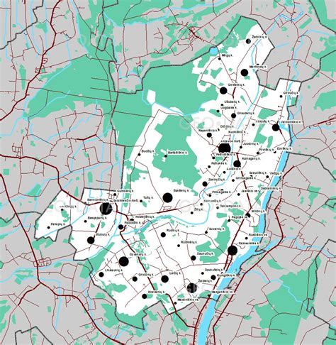 Žemėlapis su pažymėta Alizavos seniūnija