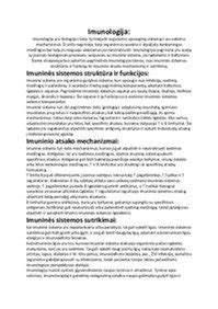 Imuninės sistemos veikimo schema