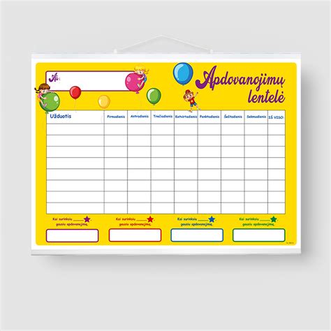 Apdovanojimų lentelė ir Vyčio Kryžiaus ordinas