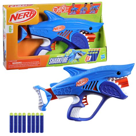 Nerf Sharkfire šautuvas su ryklio dizainu