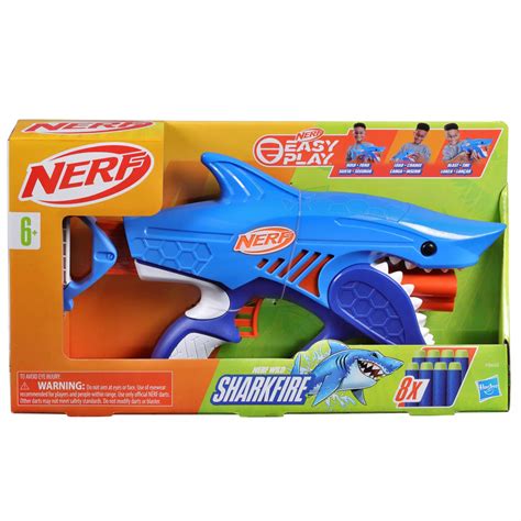 Lentelė su Nerf Sharkfire techniniais duomenimis