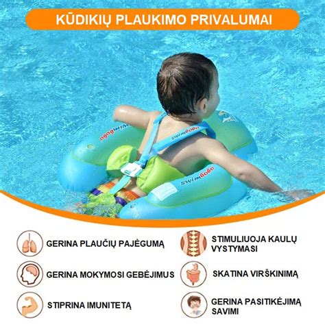 Mokomasis plaukimo ratas su dirželiais