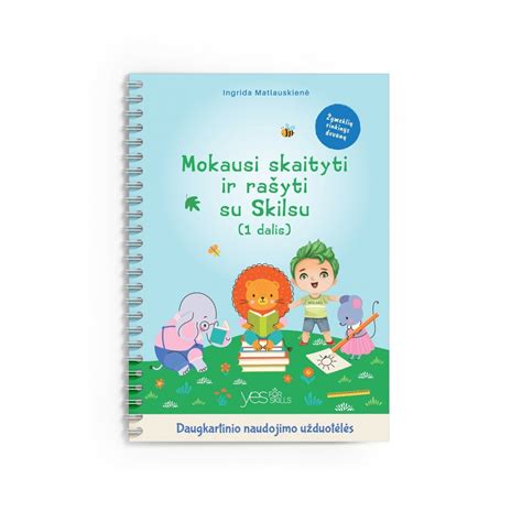 Vaikas mokosi skaityti ir rašyti su linksmais personažais