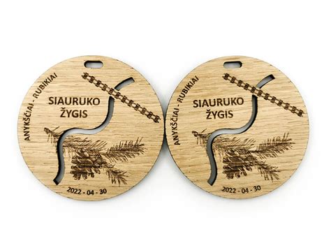 Pavyzdžiai - metaliniai ir mediniai medaliai