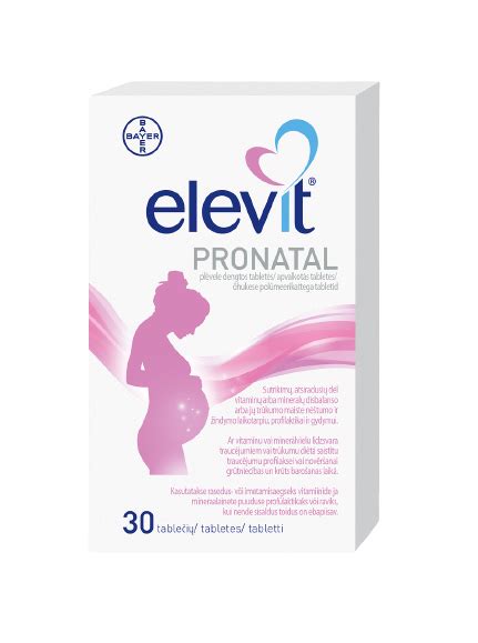 „Elevit“ produktų pakuotės