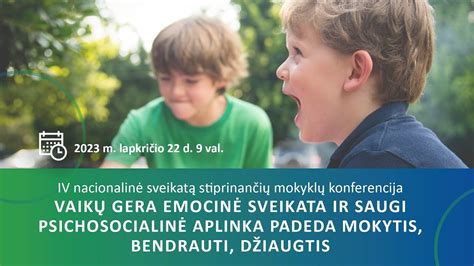 vaiko psichologinė sveikata ir aplinka