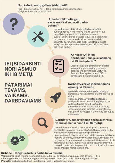 nepilnamečių darbas vasarą