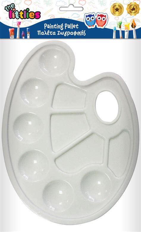 Įvairios plastikinės dažų paletės vaikams