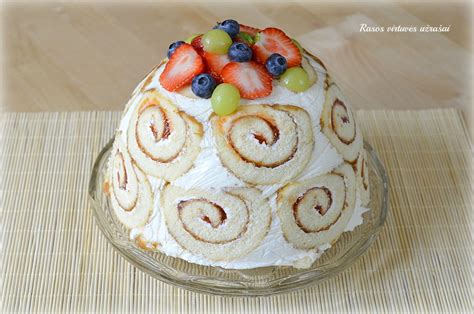 Jogurtinis tortas su vaisiais