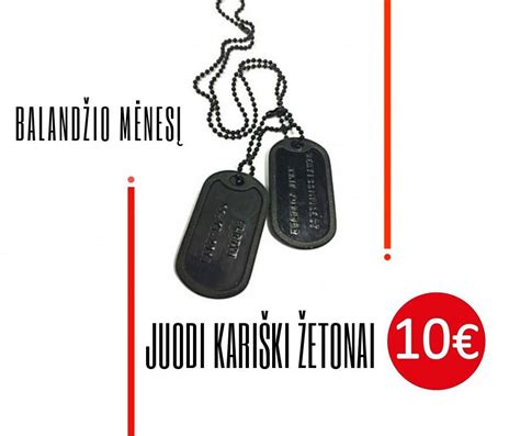 Įvairių tipų kariški žetonai