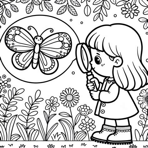 Vaikas tyrinėja lapą su didinamuoju stiklu