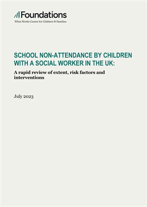 Factors contributing to school non-attendance