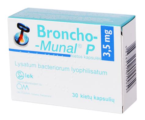 Broncho-Munal P pakuotė ir kapsulės