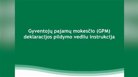 GPM311 deklaracijos ir priedų pavyzdys