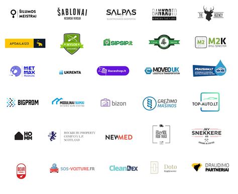 Interneto parduotuvių logotipai, siūlantys vaikiškus drabužius