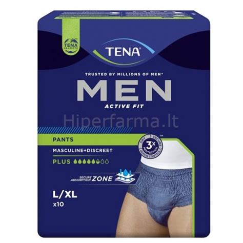 vyriškos sauskelnės-kelnaitės TENA Men Pants Plus pakuotė