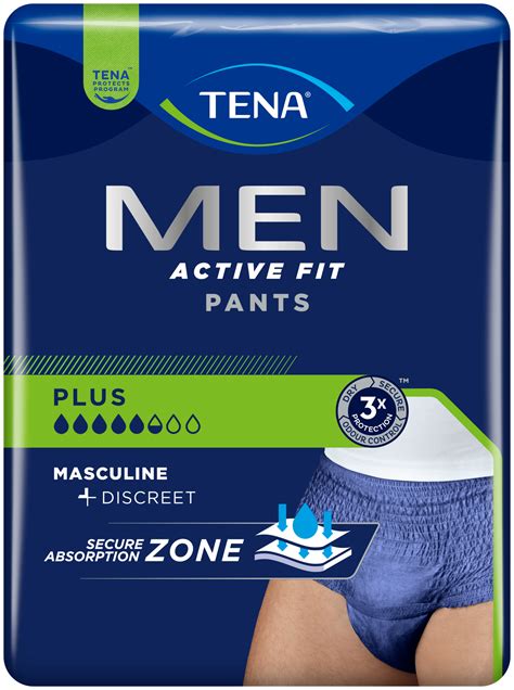 vyras aktyviai judantis su TENA Men Pants Plus kelnaitėmis