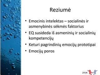 vaiko emocijų pažinimas ir emocinis intelektas