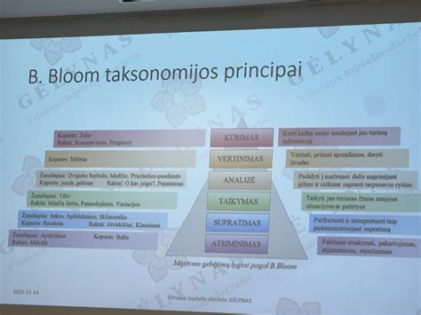 Bloom taksonomijos piramidė