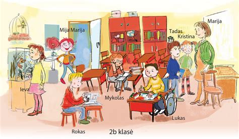 Mokyklos klasė su priežiūrą vykdančiu mokytoju