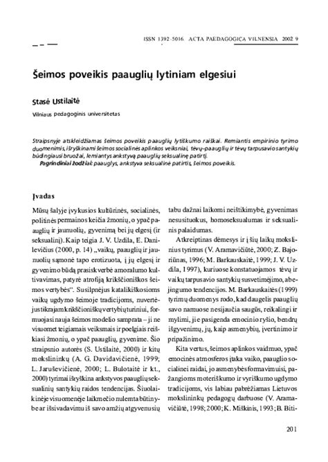Disfunkcinės šeimos aplinkos poveikis