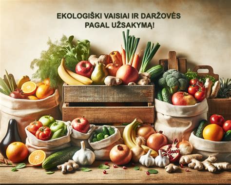 įvairūs švieži vaisiai ir daržovės krepšelyje