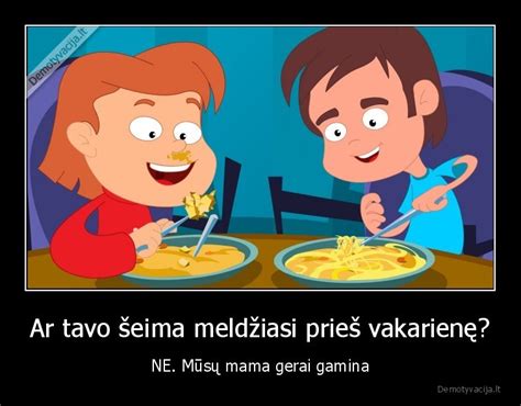 šeima meldžiasi