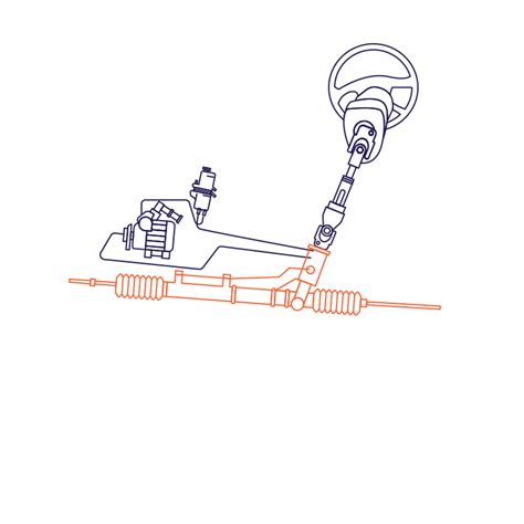 Hidraulinės vairo stiprintuvo sistemos schema