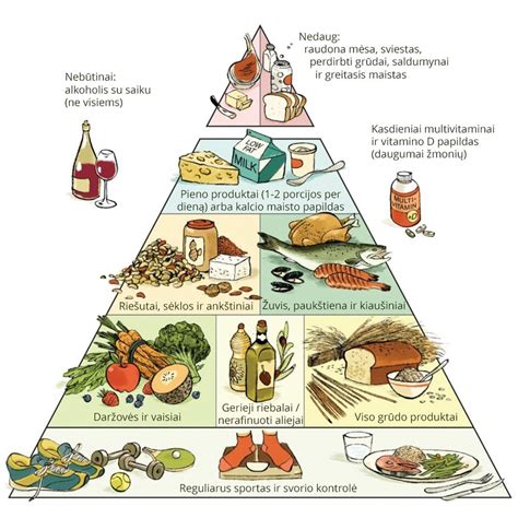 Subalansuotos mitybos piramidė nėščiai moteriai