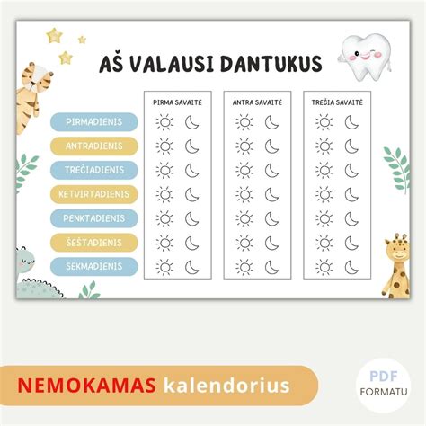 vaiko sėkmės kalendorius