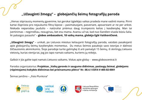 Fotografijų paroda apie globos šeimas