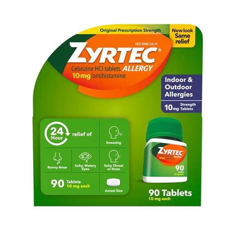 Zyrtec lašų buteliukas ir pakuotė